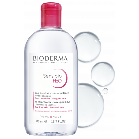 Bioderma Bioderma Sensibio H2O Face And Eyes Water Resistant Makeup Remover 500ml - 16.7 Oz Makeup Remover Lavender