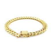 Bids.com 8.25mm 14k Yellow Gold Classic Miami Cuban Solid Bracelet Bracelets White Smoke 8.5 / Yellow Gold,9 / Yellow Gold