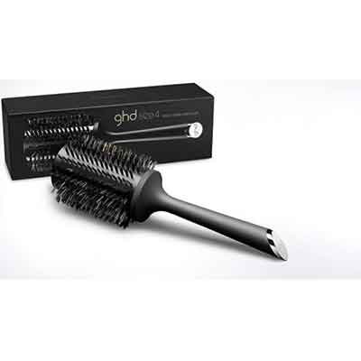 GHD GHD Natural Bristle Radial Brush Size 4 55mm Hairbrush White Smoke