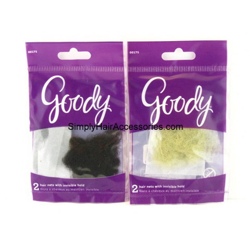 Goody Goody Hair Nets - Dark Invisible - 2 Pcs Hair Nets Dark Slate Blue