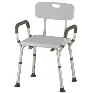 Nova Nova BATH BENCH WITH BACK AND ARMS (Retail Packaged) (300 Lbs Capacity) Benches White Smoke