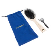 KOH-I-NOOR Beauty USA Pastel Synthetic Pin Brush - Biodegradable Acetate for Thick & Coarse Hair Hair Brush White Smoke Ivory white / Large,Ivory white / Small