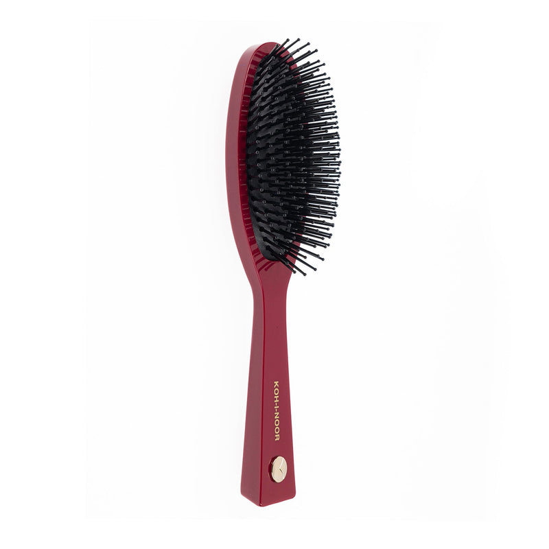 KOH-I-NOOR Beauty USA Pastel Synthetic Pin Brush - Biodegradable Acetate for Thick & Coarse Hair Hair Brush White Smoke Burgundy red / Large,Burgundy red / Small,Mustard yellow / Large,Mustard yellow / Small,Ivory white / Large,Ivory white / Small,Face powder pink / Large,Face powder pink / Small,Baby blue / Large,Baby blue / Small,Navy blue / Large,Navy blue / Small