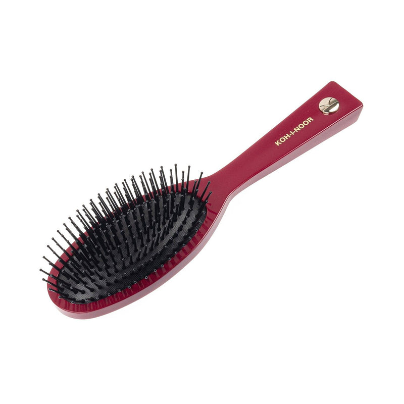 KOH-I-NOOR Beauty USA Pastel Synthetic Pin Brush - Biodegradable Acetate for Thick & Coarse Hair Hair Brush White Smoke Burgundy red / Large,Burgundy red / Small,Mustard yellow / Large,Mustard yellow / Small,Ivory white / Large,Ivory white / Small,Face powder pink / Large,Face powder pink / Small,Baby blue / Large,Baby blue / Small,Navy blue / Large,Navy blue / Small
