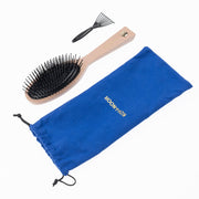 KOH-I-NOOR Beauty USA Pastel Synthetic Pin Brush - Biodegradable Acetate for Thick & Coarse Hair Hair Brush White Smoke Face powder pink / Large,Face powder pink / Small