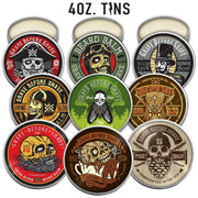 Grave Before Shave 4 OZ. BIG TINS GRAVE BEFORE SHAVE BEARD™  BALM Balms Gray BAY RUM BLEND 4 oz tin,GENTLEMEN'S BLEND 4 oz. Tin,CIGAR BLEND 4 oz. Tin,TEQUILA LIMON BLEND 4 oz. Tin,Caramel Mocha Coffee Blend 4 oz. Tin,VIKING BLEND 4 oz. Tin,ORIGINAL "OG" BLEND 4 oz. Tin,HEAD HUNTERS BLEND 4 oz. Tin,PINE SCENT 4 oz. Tin,OUTDOORSMAN
