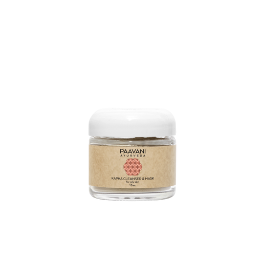 Paavani Ayurveda Kapha Cleanser & Mask  | Ayurvedic Cleansing Grains for Oily, Congested Skin simple Lavender 2 oz / Glass Jar