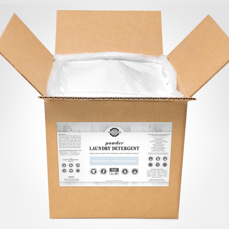 Rustic Strength Powder Laundry Detergent Laundry Detergent White Smoke 40 LB Bag-in-Box