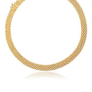 Bids.com 14k Yellow Gold Flexible Panther 9.0mm Line Necklace Necklaces White Smoke 17 / Yellow Gold