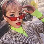 zeroUV Retro Women's Translucent Thin Cat Eye Color Tone Sunglasses C663 Sunglasses Slate Gray Purple Purple,Pink Pink,Red Red,Blue Blue,Yellow Yellow