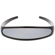 zeroUV Retro Futuristic 1980's Disco Wrap Around Space Sunglasses 8964 Sunglasses White Smoke Black Silver