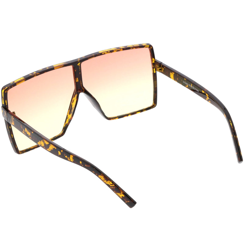 zeroUV Oversize Retro Modern Flat Lens Flat Top Translucent Sunglasses C730 Sunglasses White Smoke Matte Black Blue Red,Tortoise Orange Yellow,Black Orange Yellow,Black Purple Pink,Black Blue Yellow,Matte Black Lavender Pink,Clear Smoke Tan