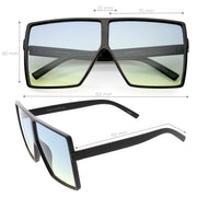 zeroUV Oversize Retro Modern Flat Lens Flat Top Translucent Sunglasses C730 Sunglasses White Smoke Matte Black Blue Red,Tortoise Orange Yellow,Black Orange Yellow,Black Purple Pink,Black Blue Yellow,Matte Black Lavender Pink,Clear Smoke Tan