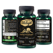 SiberianGreen.com Golden Mountains Shilajit Vegan Capsules – 500mg | 90 Count Herbs White Smoke