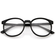 zeroUV Retro Indie Dapper Round P3 Clear Lens Glasses C099 Glasses White Smoke Black Clear