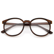 zeroUV Retro Indie Dapper Round P3 Clear Lens Glasses C099 Glasses White Smoke Brown Clear