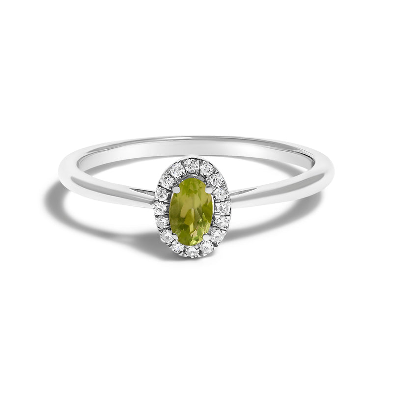 Bids.com 10K White Gold 5X3MM Oval Purple Amethyst and Diamond Accent Halo Ring (I-J Color, I1-I2 Clarity) - Ring Size 6.5 Rings White Smoke 6.5 / White.Gold / Green Peridot,5 / White.Gold / Green Peridot,6 / White.Gold / Green Peridot,8 / White.Gold / Green Peridot,7 / White.Gold / Green Peridot,5.5 / White.Gold / Green Peridot,7.5 / White.Gold / Green Peridot