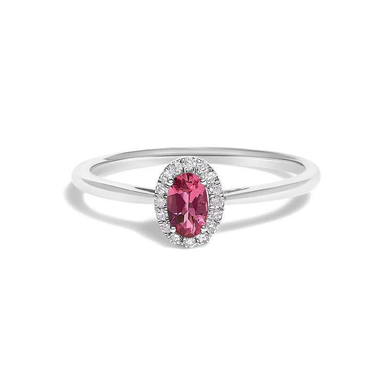Bids.com 10K White Gold 5X3MM Oval Purple Amethyst and Diamond Accent Halo Ring (I-J Color, I1-I2 Clarity) - Ring Size 6.5 Rings White Smoke 6.5 / White.Gold / Pink Tourmaline,5 / White.Gold / Pink Tourmaline,5.5 / White.Gold / Pink Tourmaline,6 / White.Gold / Pink Tourmaline,7 / White.Gold / Pink Tourmaline,7.5 / White.Gold / Pink Tourmaline,8 / White.Gold / Pink Tourmaline