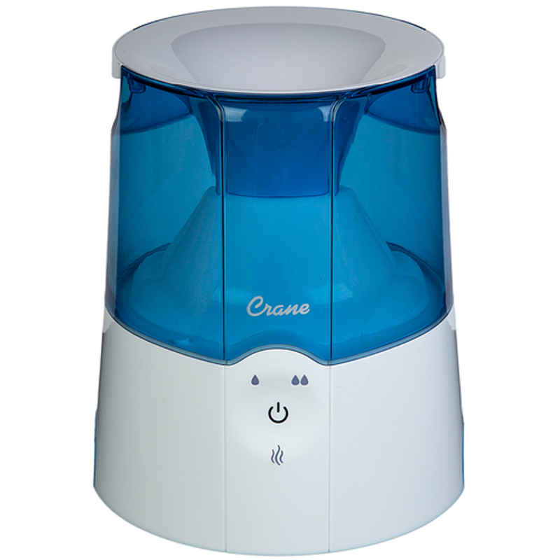 Crane Crane Warm Mist Humidifier - Blue - 0.5gal Humidifiers White Smoke