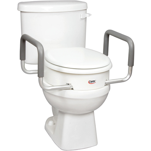 Carex Carex Toilet Seat Elevator With Handles For Elongated Toilets Health Care White Smoke