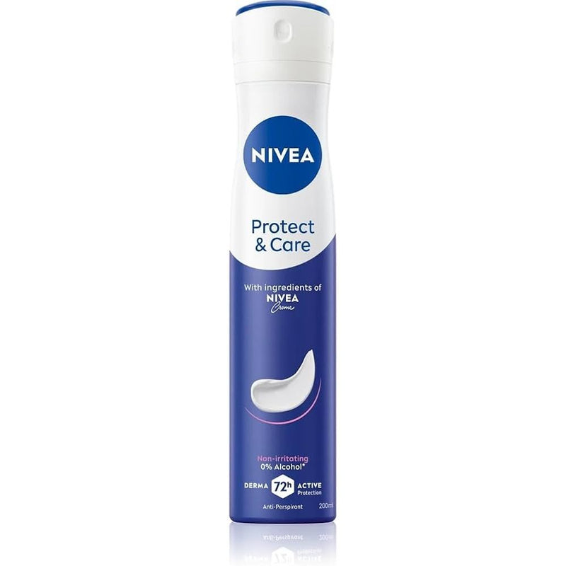 Nivea NIVEA Protect & Care Anti-Perspirant Spray 72h Protection Alcohol-Free 150ml Deodorant & Anti-Perspirant White Smoke