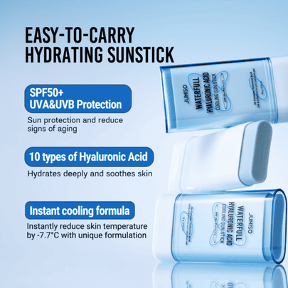 AsiaBeautyMall JUMISO Waterfull Hyaluronic Acid Cooling Sun Stick SPF50+ PA++++ Sunscreen Lavender