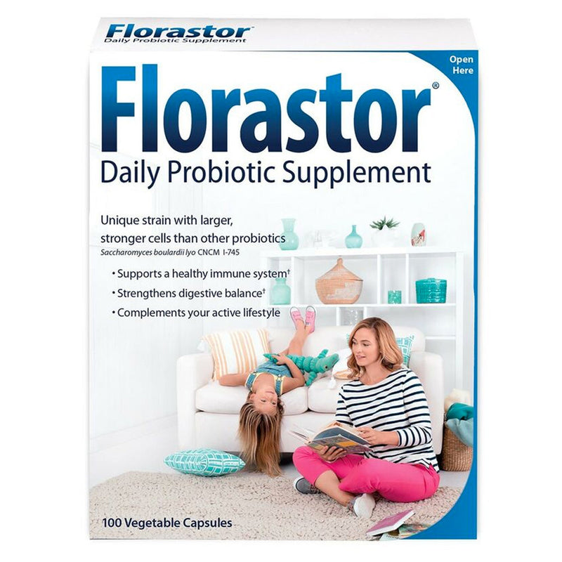 Florastor Florastor Daily Probiotic Supplement For Men & Women, 250 Mg, 100 Capsules Vitamins & Supplements White Smoke