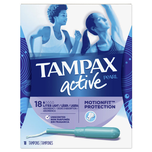 Tampax Tampax Pearl Active Light Absorbency Tampons Unscented Tampons White Smoke