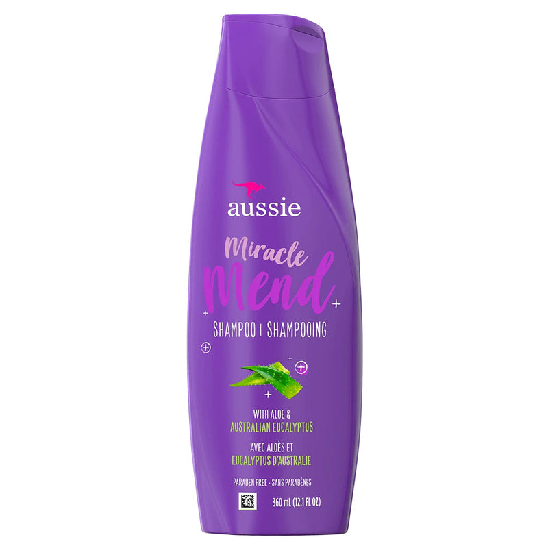 Aussie Aussie For Hair Damage – Paraben-Free Miracle Mend Shampoo W/ Aloe & Eucalyptus, 12.1 Fl Oz Shampoo White Smoke