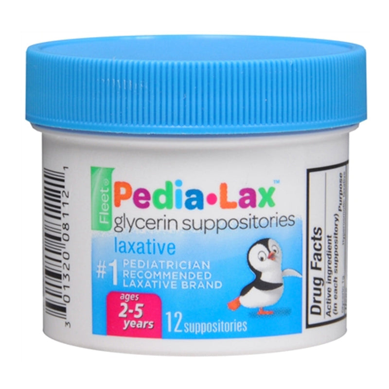 Pedia-lax Pedia-lax Fleet Laxative Glycerin Suppositories 12 Ct Jar Health & Beauty Dodger Blue