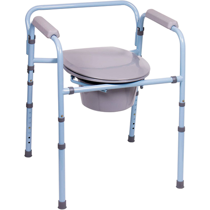 Carex Carex Deluxe Folding Commode Bath & Body White Smoke