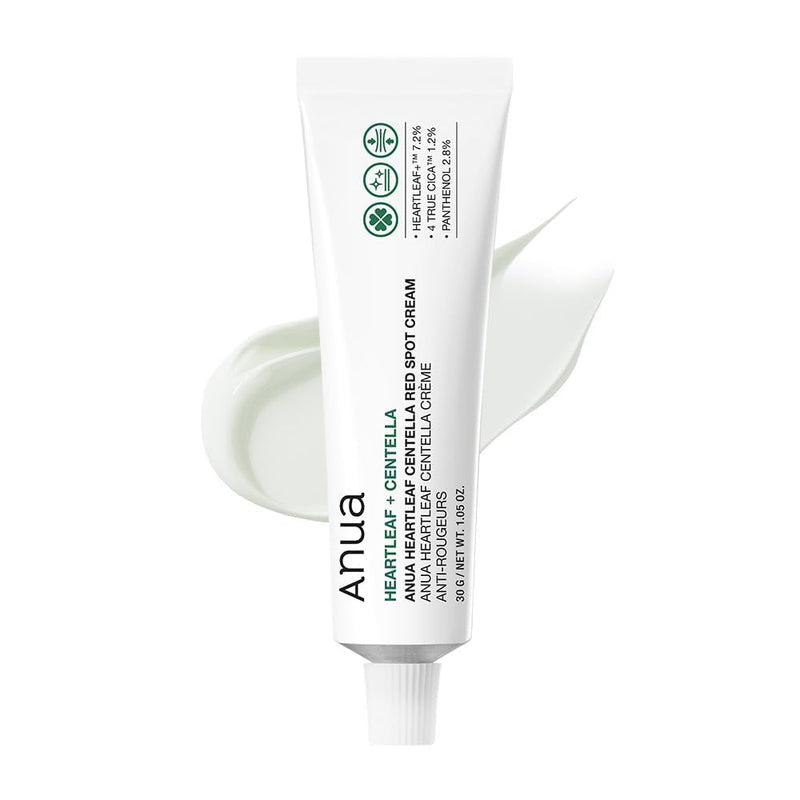 AsiaBeautyMall ANUA Heartleaf Centella Red Spot Cream Moisturizer White Smoke