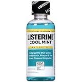 Listerine Listerine Cool Mint Antiseptic Travel Mouthwash for Bad Breath 3.2 oz Oral Care White Smoke
