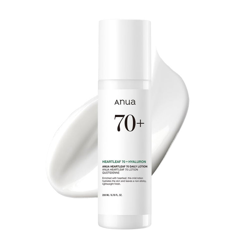AsiaBeautyMall ANUA Heartleaf 70+ Hyaluron Daily Lotion Moisturizer White Smoke