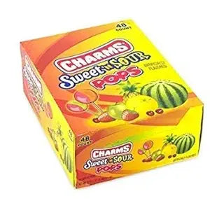 Charms Charms Sweet Sour Pops 48 Ct Candy White Smoke