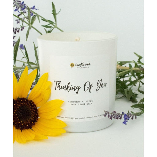 Sunflower Motherhood Thinking Of You Candle Candles Light Gray