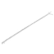 Bids.com .925 Sterling Silver 1/2 Cttw Diamond Miracle-Set 7" Tennis Bracelet (I-J Color, I3 Clarity) Bracelets White Smoke White.Sterling Silver / 7