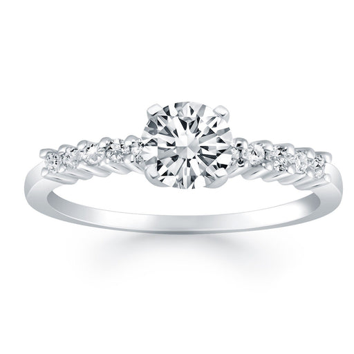 Bids.com 14k White Gold Shared Prong Accent Diamond Engagement Ring Rings White Smoke 4 / White Gold,4.5 / White Gold,5 / White Gold,5.5 / White Gold,6 / White Gold,6.5 / White Gold,7 / White Gold,7.5 / White Gold,8 / White Gold,8.5 / White Gold,9 / White Gold