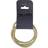Smoothies Smoothies Metal-Free-Gold Glitter Ponytail Holders White Smoke