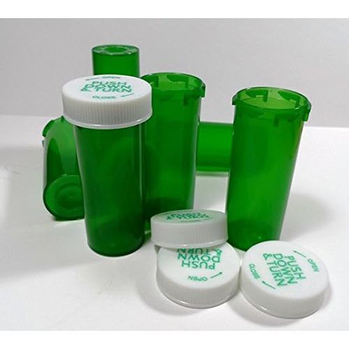 Magnetic Water Technology Vials Child Resistant Green 410 8 Dram containers Gray