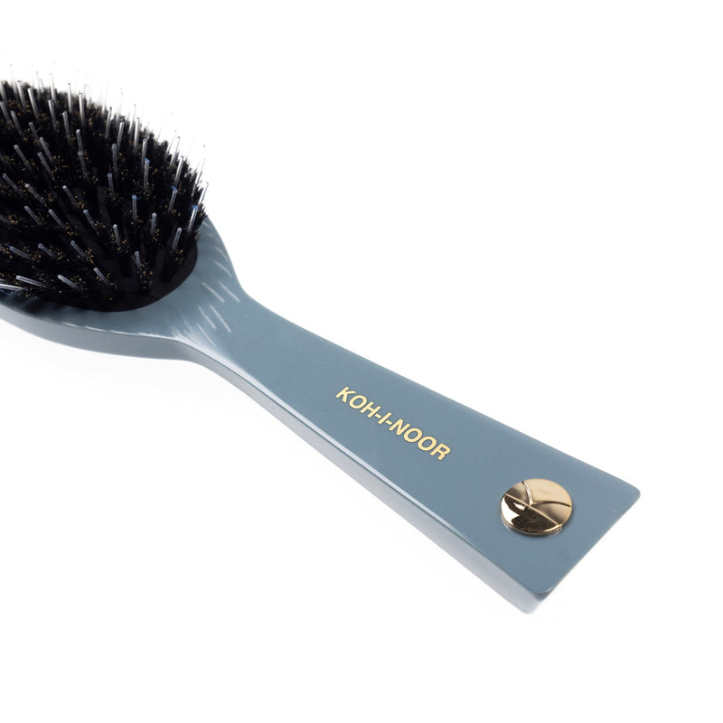 KOH-I-NOOR Beauty USA Pastel Boar & Nylon Pin Hair Brush - Biodegradable Acetate in 6 Colors Hair Brush White Smoke Burgundy red / Large,Burgundy red / Small,Mustard yellow / Large,Mustard yellow / Small,Face powder pink / Large,Face powder pink / Small,Baby blue / Large,Baby blue / Small,Navy blue / Large,Navy blue / Small,Ivory white / Large,Ivory white / Small