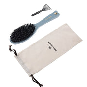KOH-I-NOOR Beauty USA Pastel Boar & Nylon Pin Hair Brush - Biodegradable Acetate in 6 Colors Hair Brush White Smoke Baby blue / Large,Baby blue / Small
