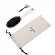 KOH-I-NOOR Beauty USA Pastel Boar & Nylon Pin Hair Brush - Biodegradable Acetate in 6 Colors Hair Brush White Smoke Ivory white / Large,Ivory white / Small
