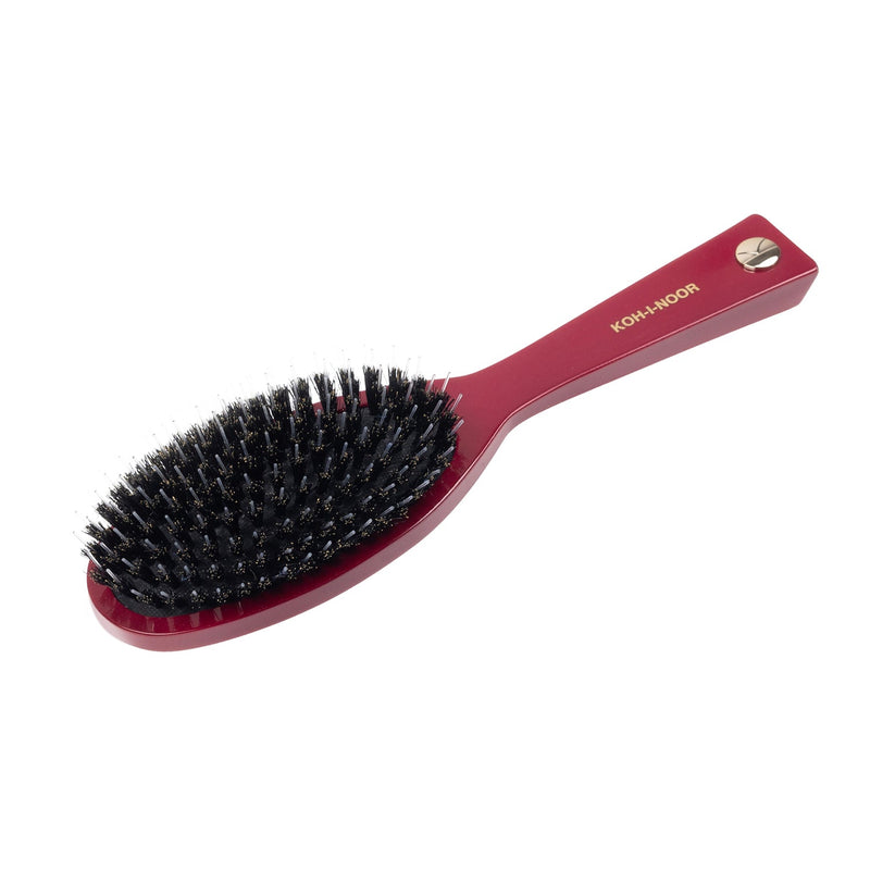 KOH-I-NOOR Beauty USA Pastel Boar & Nylon Pin Hair Brush - Biodegradable Acetate in 6 Colors Hair Brush White Smoke Burgundy red / Large,Burgundy red / Small,Mustard yellow / Large,Mustard yellow / Small,Face powder pink / Large,Face powder pink / Small,Baby blue / Large,Baby blue / Small,Navy blue / Large,Navy blue / Small,Ivory white / Large,Ivory white / Small