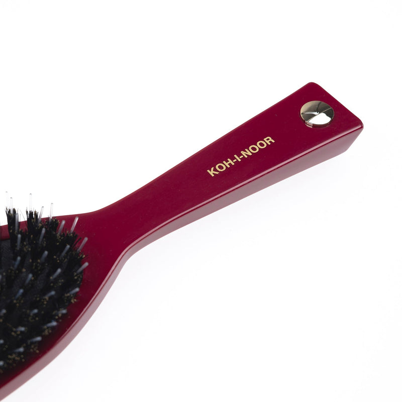 KOH-I-NOOR Beauty USA Pastel Boar & Nylon Pin Hair Brush - Biodegradable Acetate in 6 Colors Hair Brush White Smoke Burgundy red / Large,Burgundy red / Small,Mustard yellow / Large,Mustard yellow / Small,Face powder pink / Large,Face powder pink / Small,Baby blue / Large,Baby blue / Small,Navy blue / Large,Navy blue / Small,Ivory white / Large,Ivory white / Small