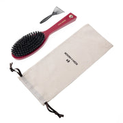 KOH-I-NOOR Beauty USA Pastel Boar & Nylon Pin Hair Brush - Biodegradable Acetate in 6 Colors Hair Brush White Smoke Burgundy red / Large,Burgundy red / Small