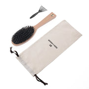 KOH-I-NOOR Beauty USA Pastel Boar & Nylon Pin Hair Brush - Biodegradable Acetate in 6 Colors Hair Brush White Smoke Face powder pink / Large,Face powder pink / Small