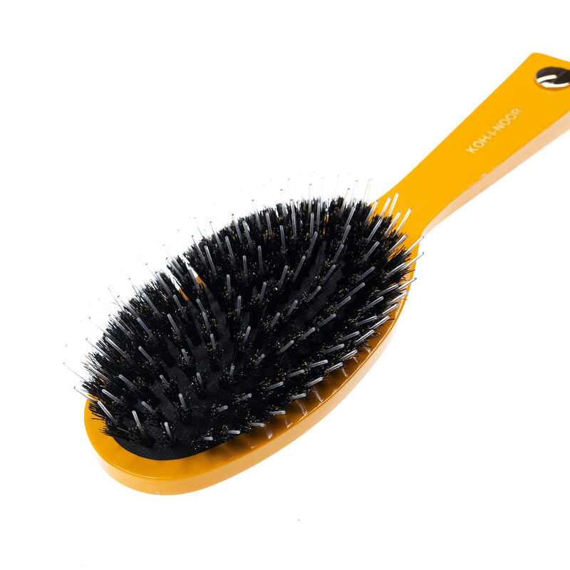 KOH-I-NOOR Beauty USA Pastel Boar & Nylon Pin Hair Brush - Biodegradable Acetate in 6 Colors Hair Brush White Smoke Burgundy red / Large,Burgundy red / Small,Mustard yellow / Large,Mustard yellow / Small,Face powder pink / Large,Face powder pink / Small,Baby blue / Large,Baby blue / Small,Navy blue / Large,Navy blue / Small,Ivory white / Large,Ivory white / Small