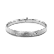 Bids.com Classic Floral Carved Bangle in 14k White Gold (8.0mm) Bracelets White Smoke 7 / White Gold,8 / White Gold
