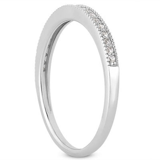 Bids.com 14k White Gold Diamond Micro Pave Diamond Milgrain Wedding Ring Band Rings White Smoke 4 / White Gold,4.5 / White Gold,5 / White Gold,5.5 / White Gold,6 / White Gold,6.5 / White Gold,7 / White Gold,7.5 / White Gold,8 / White Gold,8.5 / White Gold,9 / White Gold